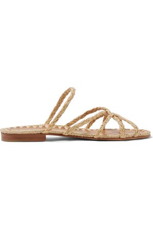 Carrie Forbes | Noura braided raffia sandals | NET-A-PORTER.COM