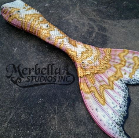 Pink and Gold Mer Tail