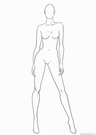 Female Body Sketch Template at PaintingValley.com | Explore collection of Female Body Sketch Template