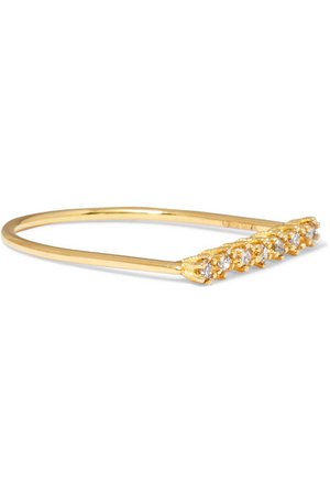 Saskia Diez | Wire gold diamond ring | NET-A-PORTER.COM