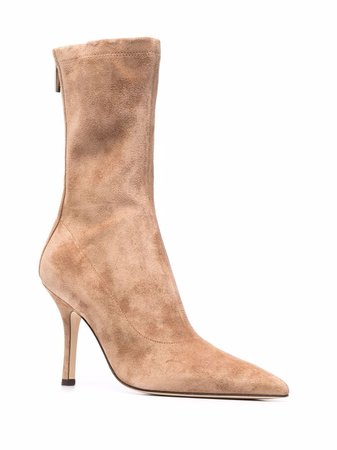 Paris Texas Pointed Toe Suede Ankle Boots