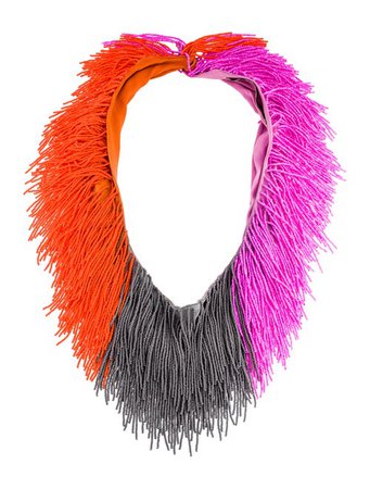 Mignonne Gavigan Le Marcel Beaded Fringe Collar Necklace - Necklaces - WMGNN20203 | The RealReal