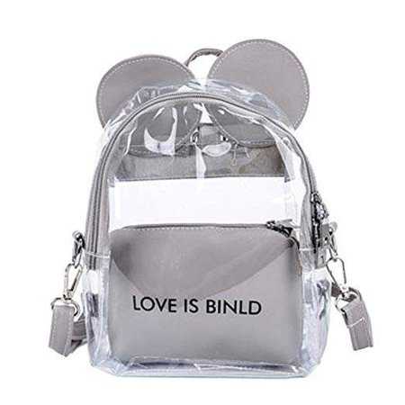 Amazon.com | Clear Backpack Transparent Schoolbag Crossbody Shoulder Daypack Cosmetic Bag | Kids' Backpacks