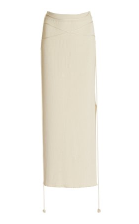 Tassenka Tie-Detailed Ribbed-Knit Midi Skirt By Altuzarra | Moda Operandi