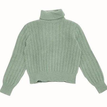 light green sweater