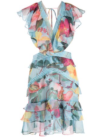 PatBO Hibiscus Cut-out Mini Dress - Farfetch