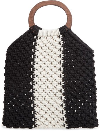 Riley Stripe Knit Bag