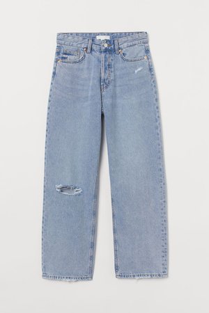 Straight High Ankle Jeans - Light denim blue - Ladies | H&M US