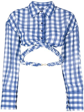 Jacquemus Gingham Cropped Blouse - Farfetch