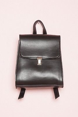 brandy melville MINI Small black Faux leather Buckle backpack Purse Tumblr NWT | eBay