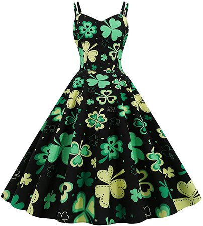 Amazon.com: Lisgai Womens St Patricks Day Cocktail Dress Green Shamrock Halter Dresses Irish Sexy Dresses Swing Prom Dress Ball Gown : Clothing, Shoes & Jewelry