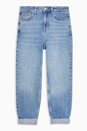 Topshop PETITE Mid Stone Mom Jeans - ShopStyle