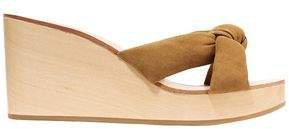 Taylor Knotted Suede Wedge Sandals