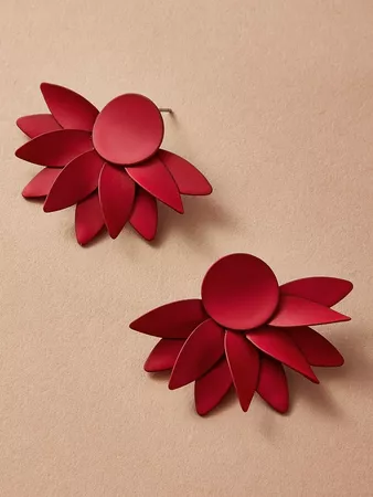 1pair Flower Drop Earrings | SHEIN USA