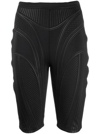 Mugler Knee-Length Shorts 20R3PA0259655 Black | Farfetch