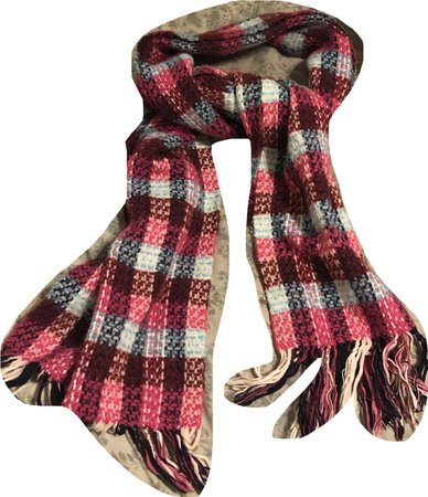 pink/red/white/gray plaid scarf