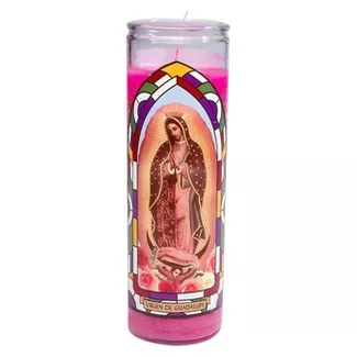 Jar Candle Virgen De Guadalupe Pink - Continental Candle : Target