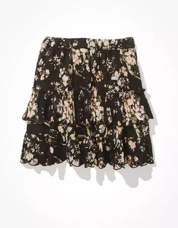 AE Ruffled Mini Skirt black