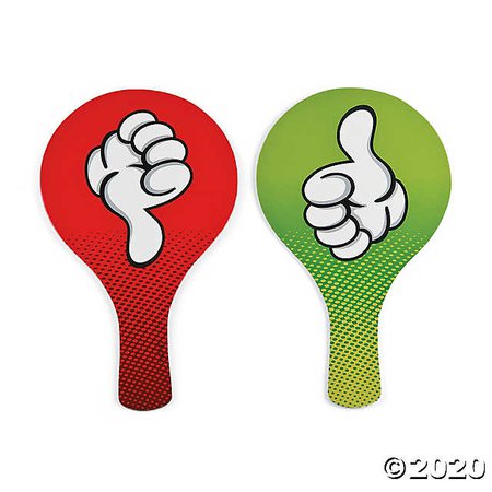 Thumbs Up/Thumbs Down Classroom Paddles | Oriental Trading