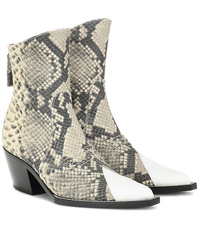 Tex leather ankle boot