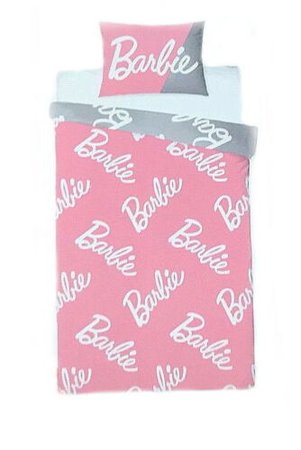 Primark Home Barbie Doll logo Duvet set single with 1 pillowcase 135 cm x 200 cm | eBay
