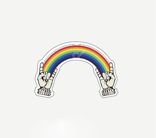 Rainbow Rocker Cool Sticker, Vinyl Decal Sticker, Awesome Tumblr Sticker Band Emoji Rock Grunge Laptop Hipster Wall Skateboard S… | Sticker Sets I Want in 2018…