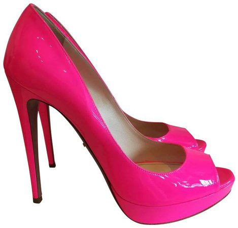 *clipped by @luci-her* Prada Pink Neon Pumps Platforms Size EU 40.5 (Approx. US 10.5) Regular (M, B) - Tradesy