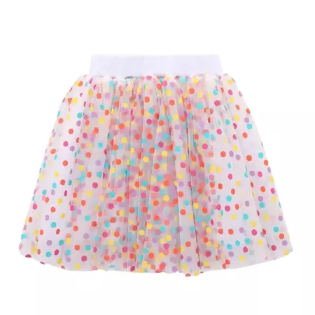 Macaron Polka Dots Candy Color Mesh Tutu Skirt - Chubibi