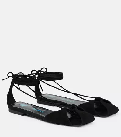 Ferdi Suede Sandals in Black - The Attico | Mytheresa