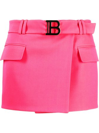 Balmain Wool low-rise Mini Skirt - Farfetch