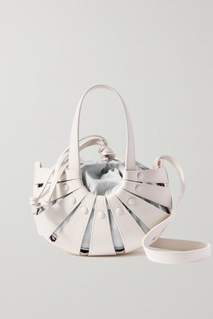 The Shell Small Leather Shoulder Bag - White