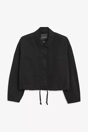 Cropped jacket - Beige - Coats & Jackets - Monki WW