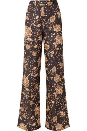 Zimmermann | Veneto printed linen flared pants | NET-A-PORTER.COM