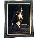 Black Velvet Nude Boudoir Figural Painting Signed By Artist Gorgeous : Gumgumfuninthesun | Ruby Lane