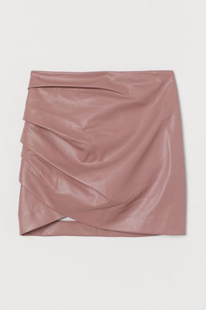 Draped Mini Skirt - Pink