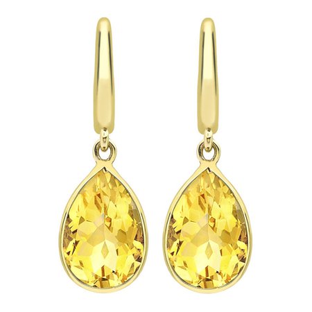 KIKI Citrine Pear Drop Earrings - Kate Middleton Earrings - Kate's Closet