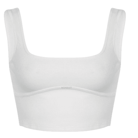 shop noxexit | Cassie crop tank top white basic corset best y2k