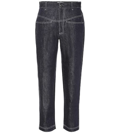 High-rise cropped jeans