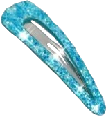 blue glitter hair clip