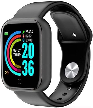 Amazon.com: Balinista D20 Pro Smart Watch Y68 Bluetooth Fitness Tracker Sports Watch for Android/IOS Black : Electronics