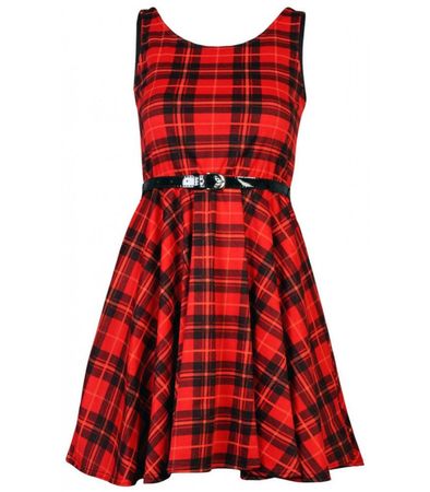 Red Tartan Check Skater Dress | Womens dresses, Dresses, Skater dress