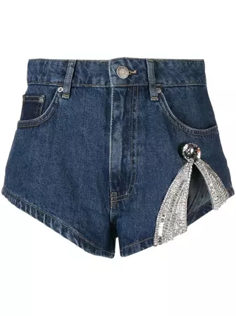 AREA High Cut Denim Shorts - Farfetch
