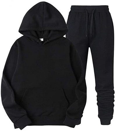 Evaliana Men 2pcs Athletic Track Suit Activewear Outfits Hoodie Sweatpants at Amazon Men’s Clothing store