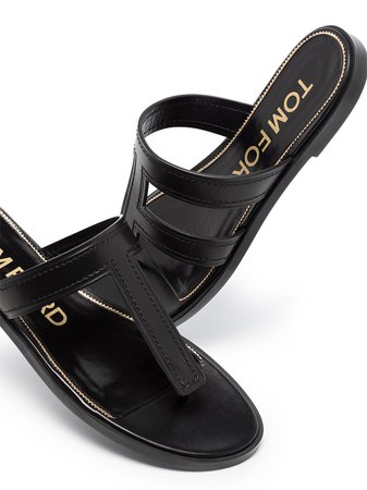 Shop TOM FORD T F logo sandals with Express Delivery - FARFETCH