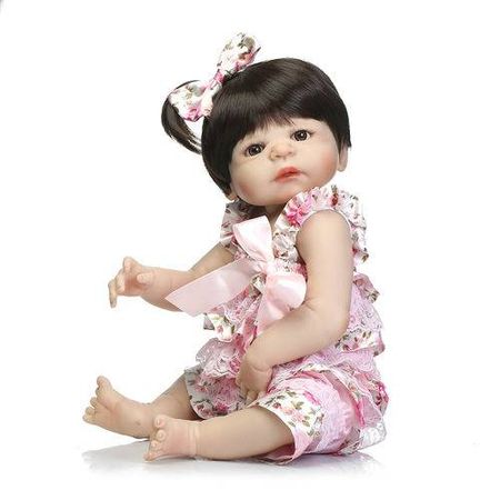 Boneca Bebê Reborn Menina 55cm 100% Silicone D551 nas Lojas Americanas.com