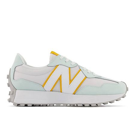 New Balance 327 sneakers in mint and orange | ASOS