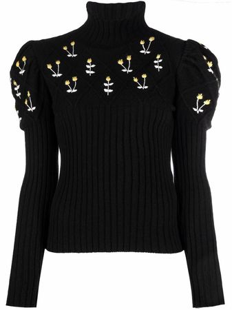 Shop CORMIO floral-knit jumper with Express Delivery - FARFETCH
