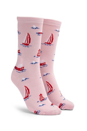 Men Nautical Print Crew Socks | Forever 21