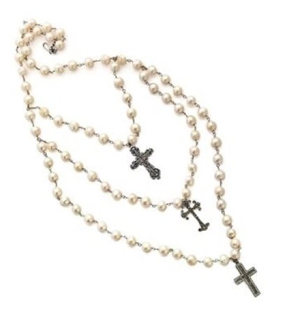 cross pearl necklaces