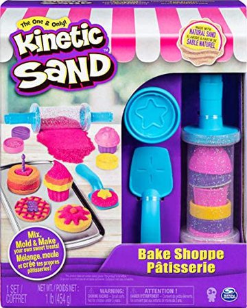 Amazon.com: Kinetic Sand, Bake Shoppe Playset with 1lb of Kinetic Sand and 16 Tools and Molds, for Ages 3 and up: Toys & Games